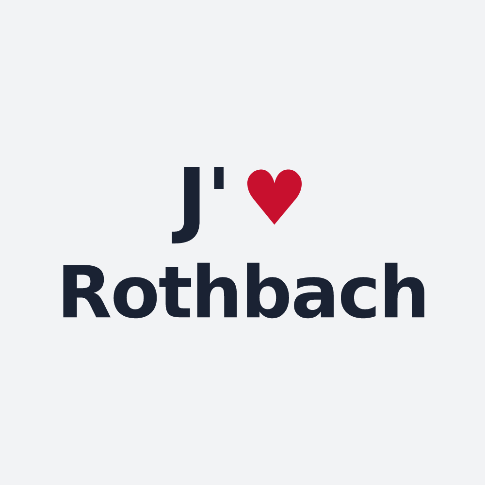 Poster personnalisé Rothbach — design « J'aime Rothbach » imprimé sur le poster