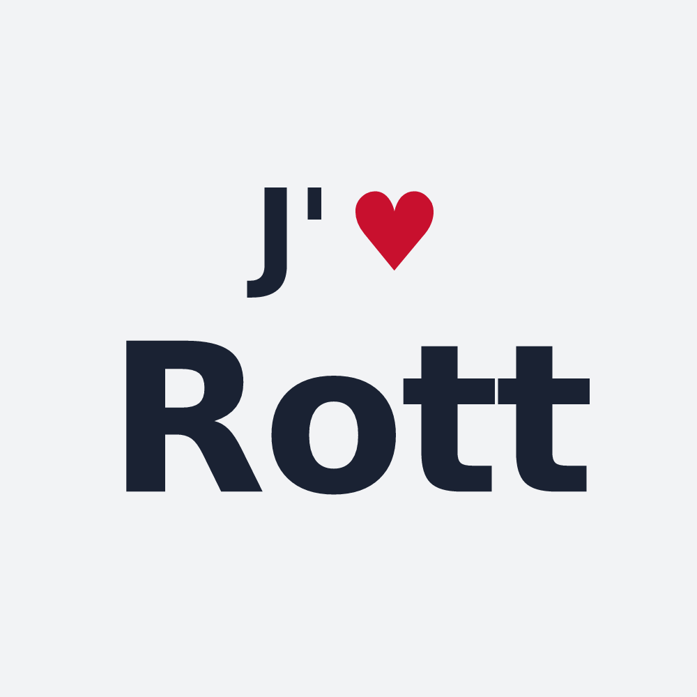 Poster personnalisé Rott — design J'aime Rott