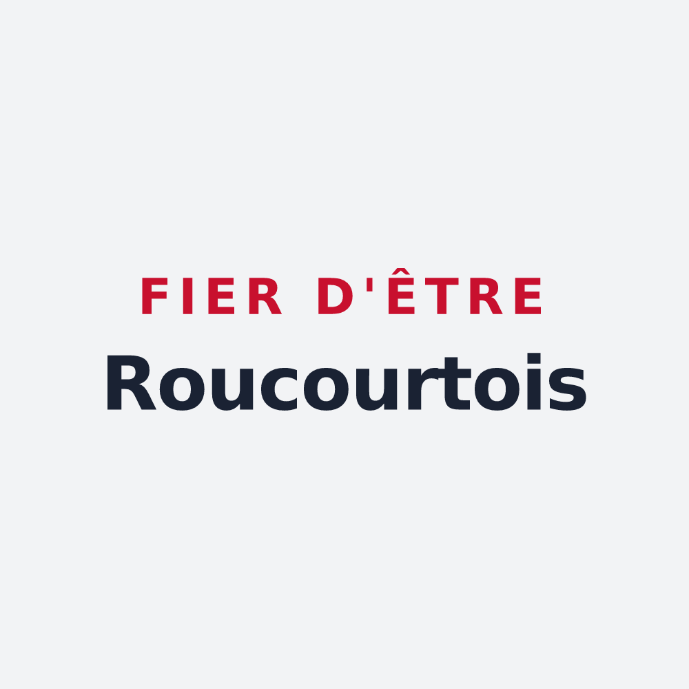 Poster « Fier d'être Roucourtois » — design pour Roucourt