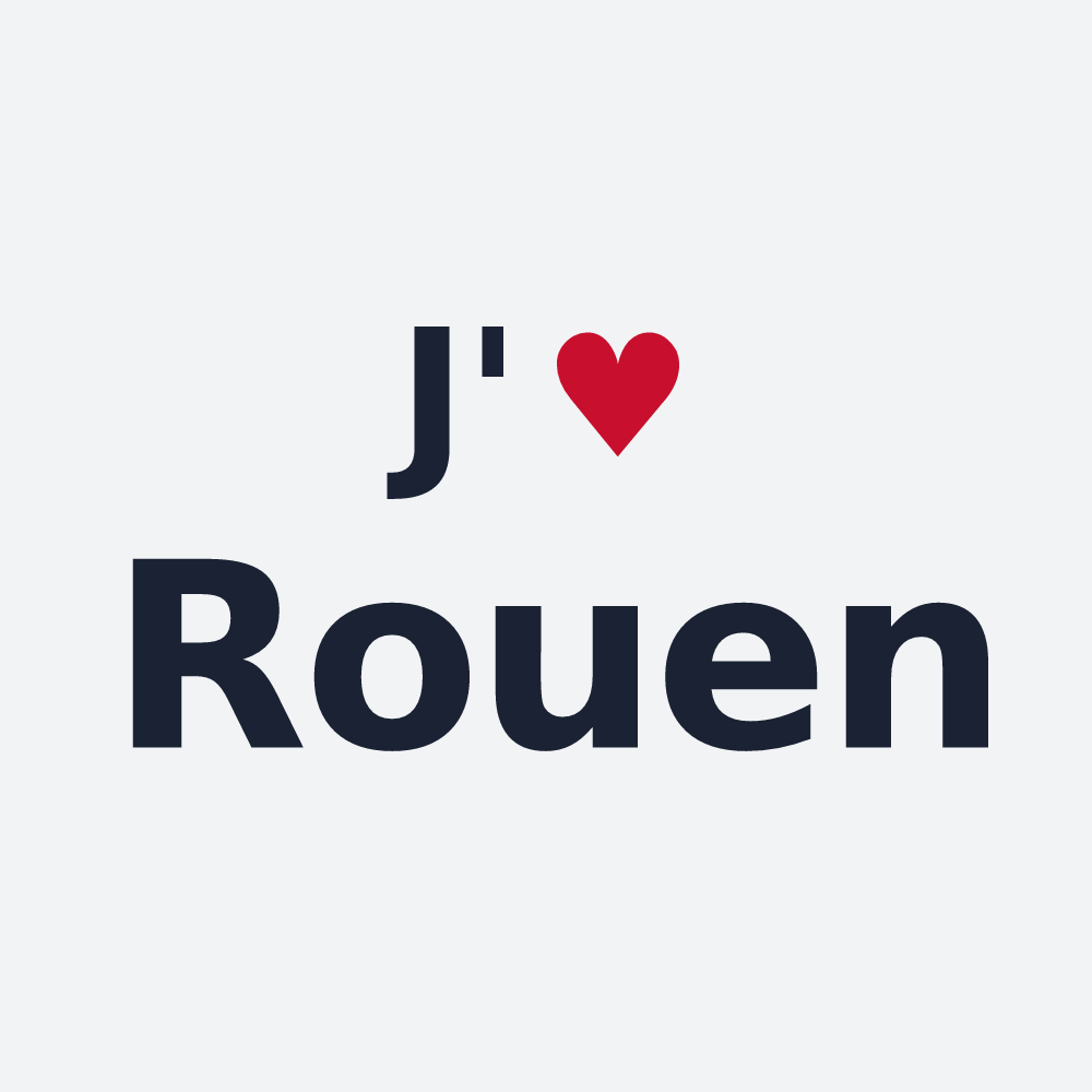 Poster personnalisé Rouen — design J'aime Rouen