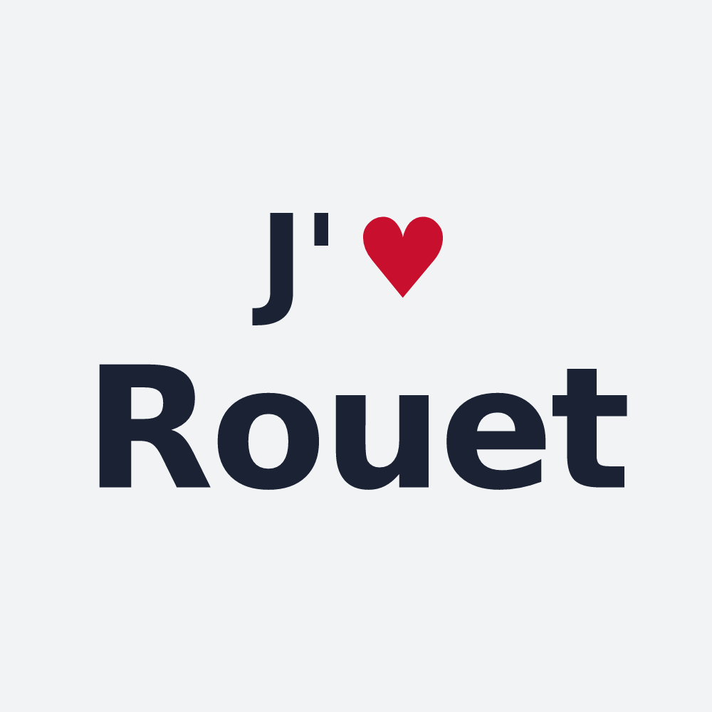 Poster personnalisé Rouet — design J'aime Rouet