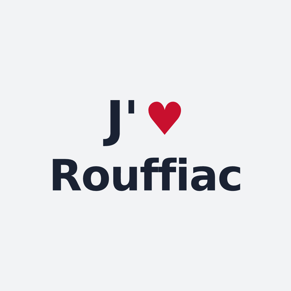 Poster personnalisé Rouffiac — design « J'aime Rouffiac » imprimé sur le poster