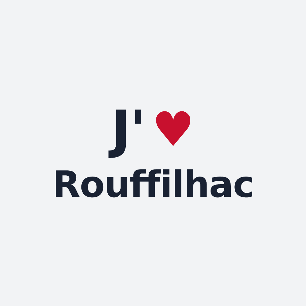 Poster personnalisé Rouffilhac — design J'aime Rouffilhac