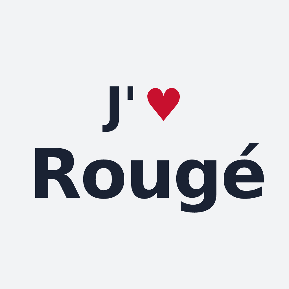 Poster personnalisé Rougé — design J'aime Rougé