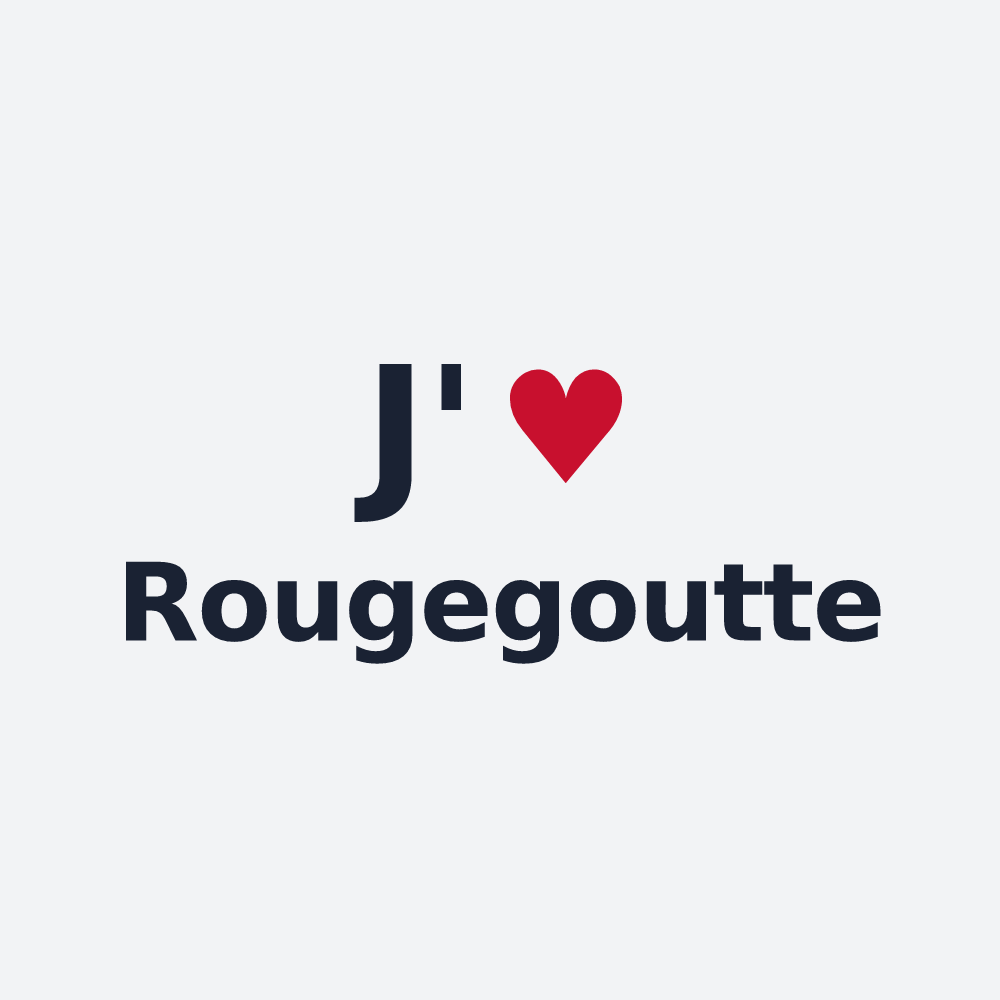 Poster personnalisé Rougegoutte — design J'aime Rougegoutte