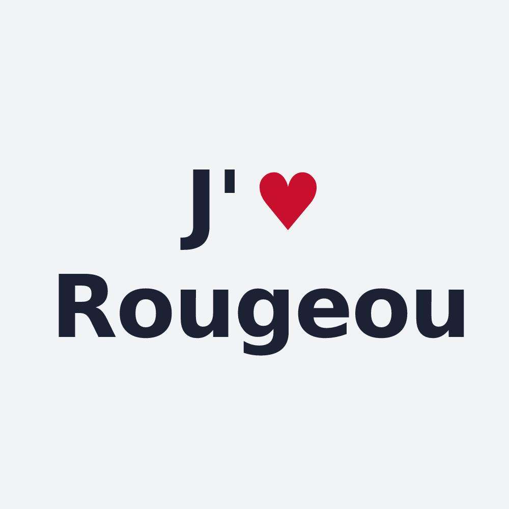 Poster personnalisé Rougeou — design J'aime Rougeou