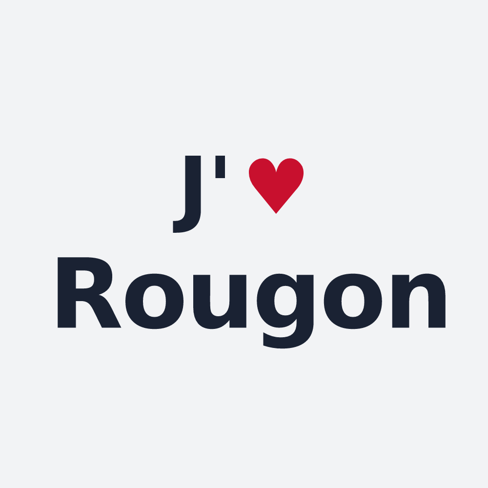Poster personnalisé Rougon — design « J'aime Rougon » imprimé sur le poster