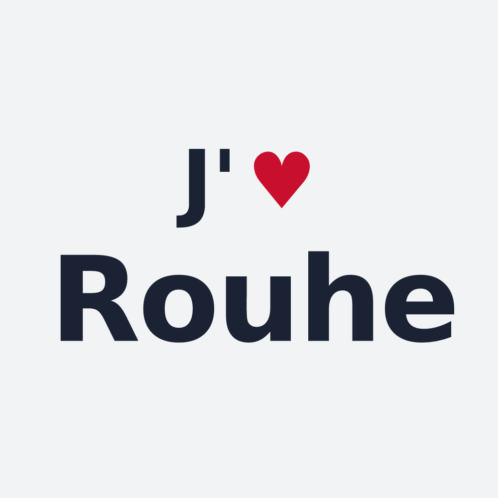 Poster personnalisé Rouhe — design J'aime Rouhe