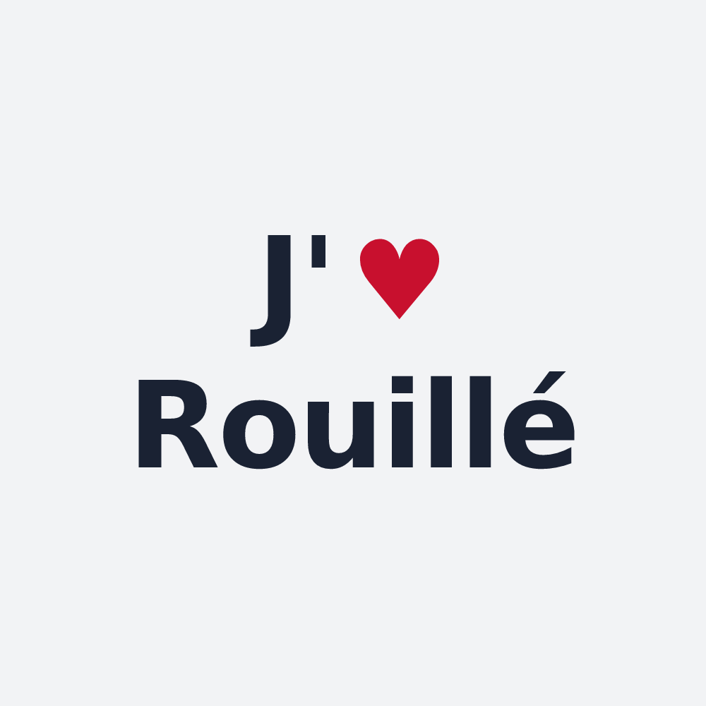 Poster personnalisé Rouillé — design J'aime Rouillé