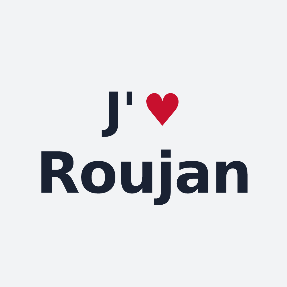 Poster personnalisé Roujan — design J'aime Roujan