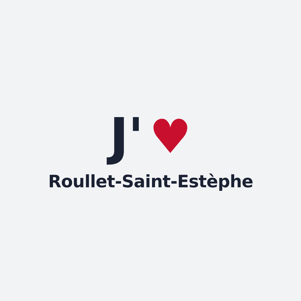 Poster personnalisé Roullet-Saint-Estèphe — design « J'aime Roullet-Saint-Estèphe » imprimé sur le poster