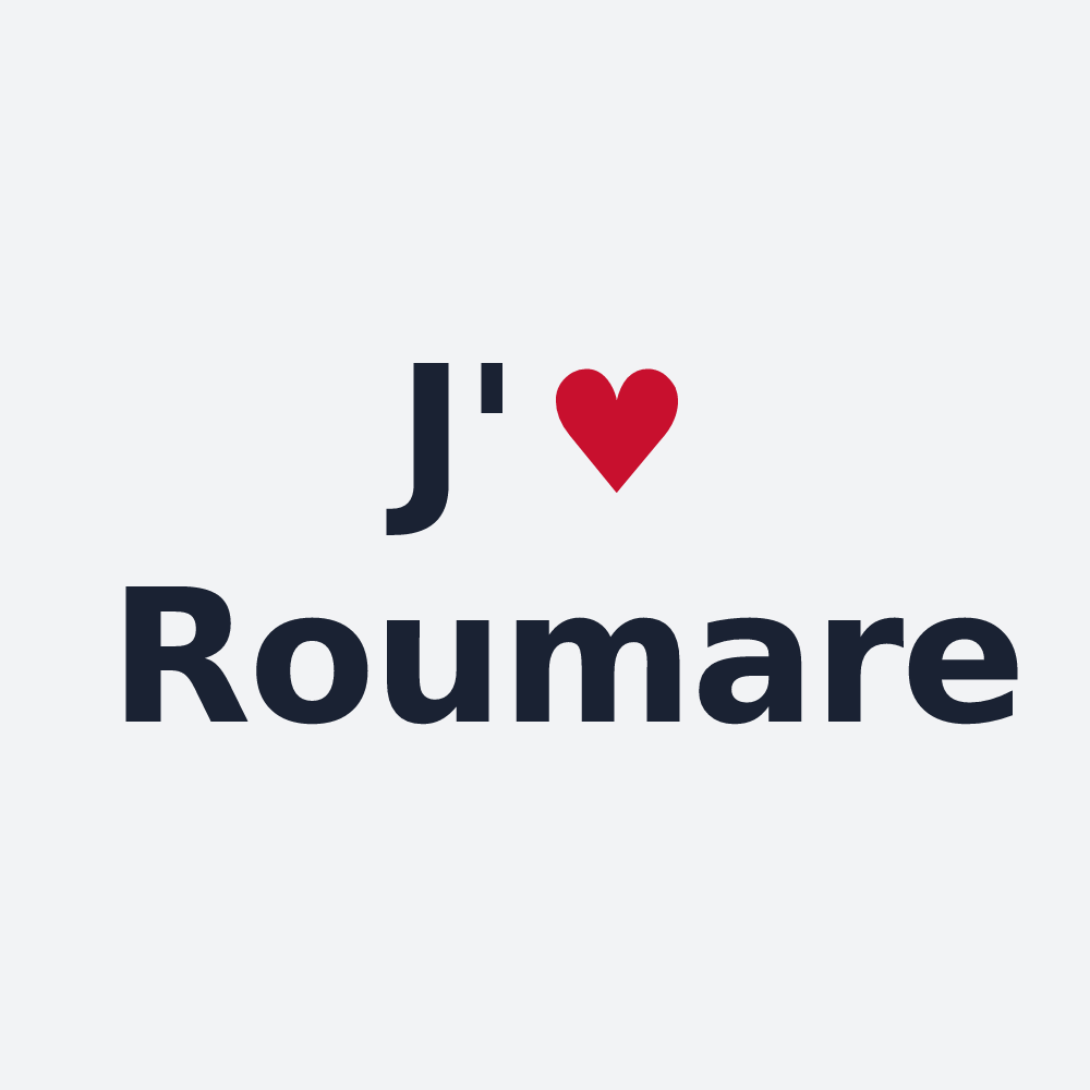 Poster personnalisé Roumare — design J'aime Roumare