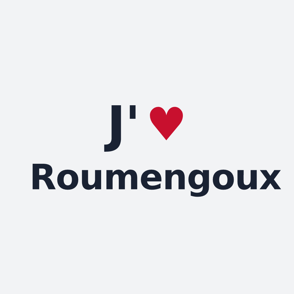 Poster personnalisé Roumengoux — design J'aime Roumengoux