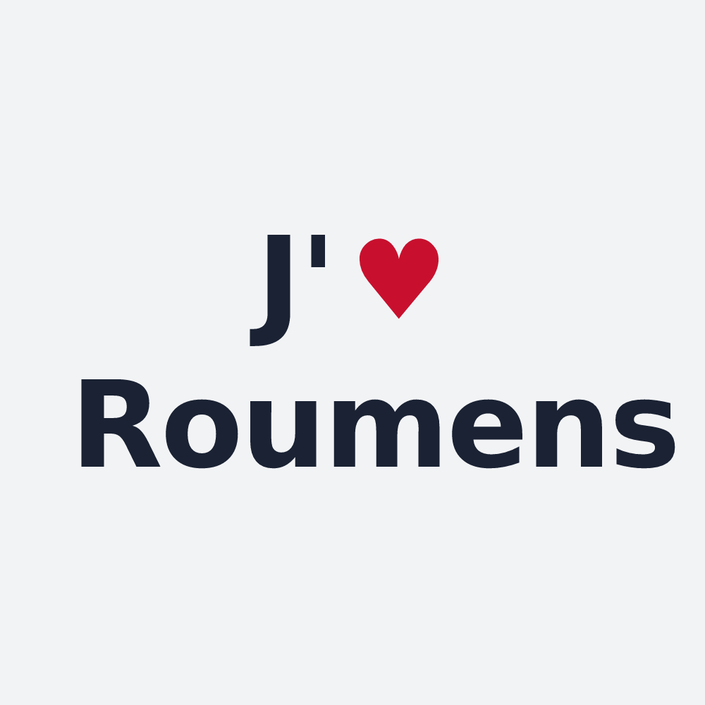 Poster personnalisé Roumens — design J'aime Roumens