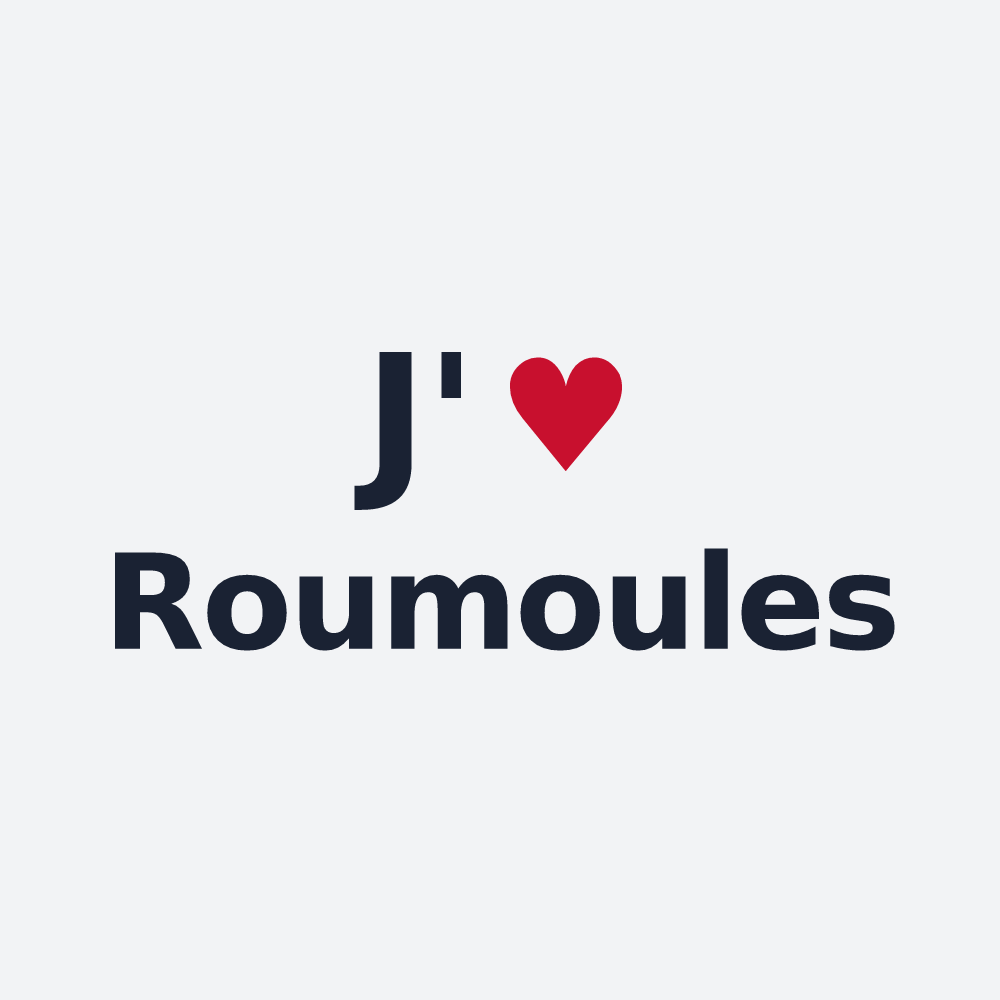 Poster personnalisé Roumoules — design J'aime Roumoules
