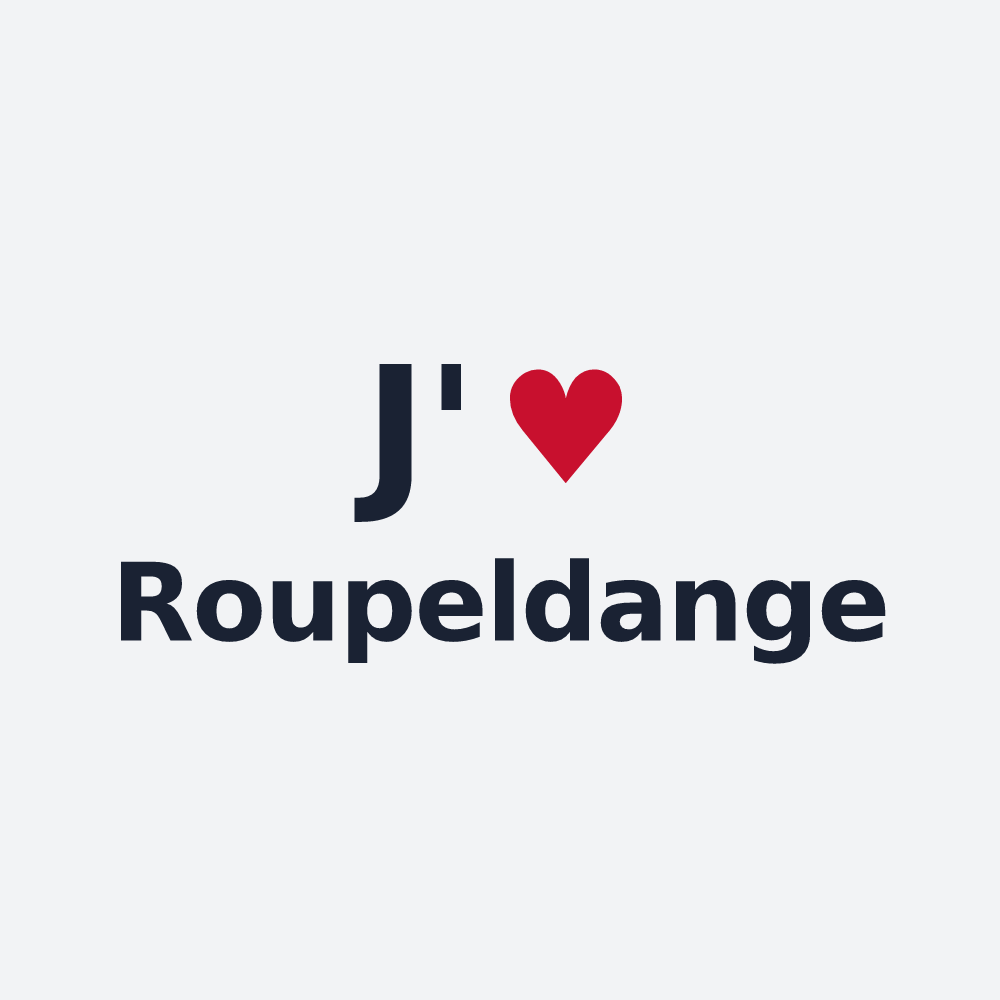 Poster personnalisé Roupeldange — design J'aime Roupeldange