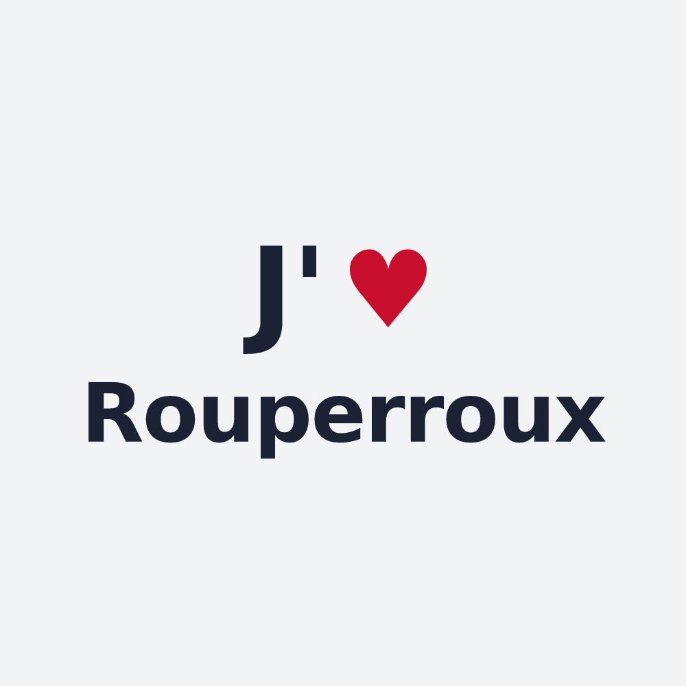 Poster personnalisé Rouperroux — design « J'aime Rouperroux » imprimé sur le poster