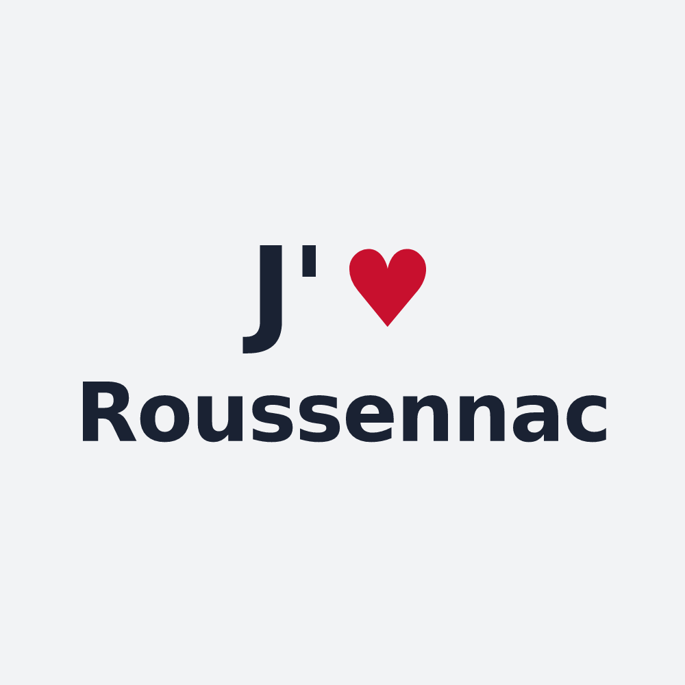 Poster personnalisé Roussennac — design J'aime Roussennac