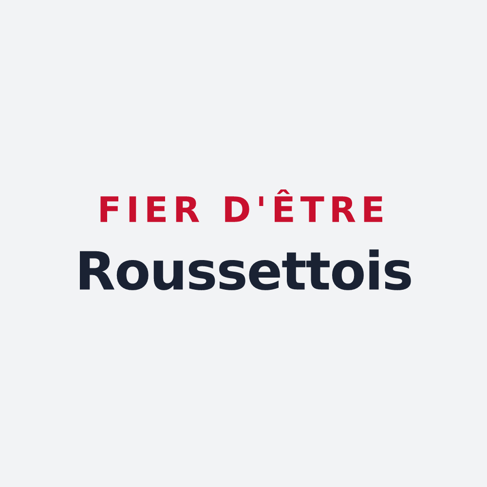 Poster « Fier d'être Roussettois » — design pour Rousset-les-Vignes