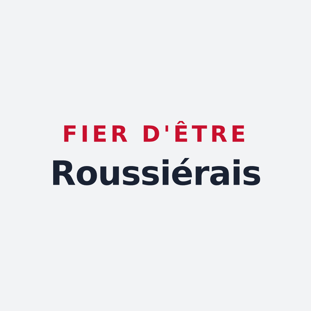 Poster « Fier d'être Roussiérais » — design pour Roussieux