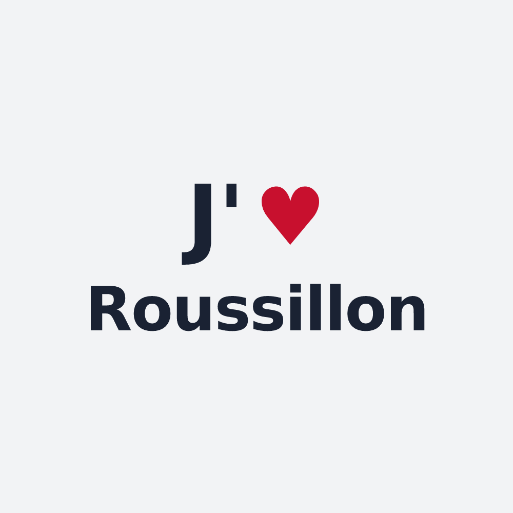 Poster personnalisé Roussillon — design J'aime Roussillon