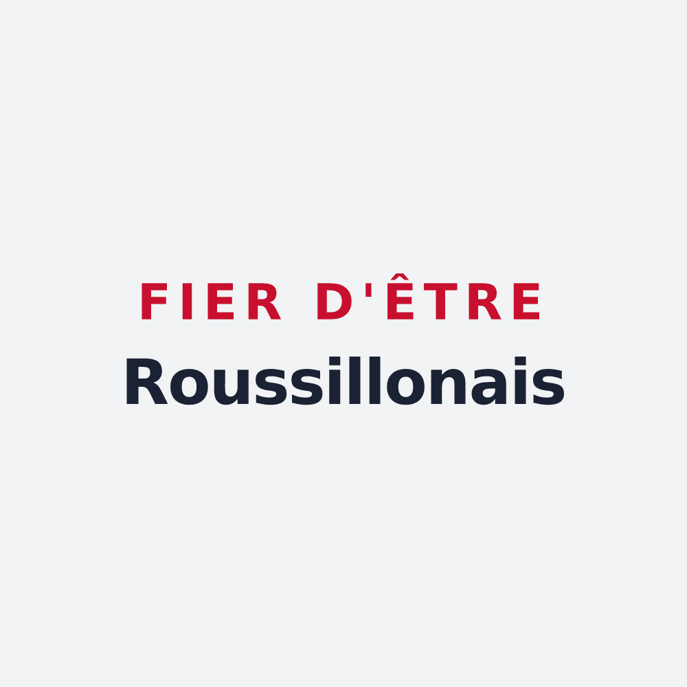 Poster « Fier d'être Roussillonais » — design pour Roussillon