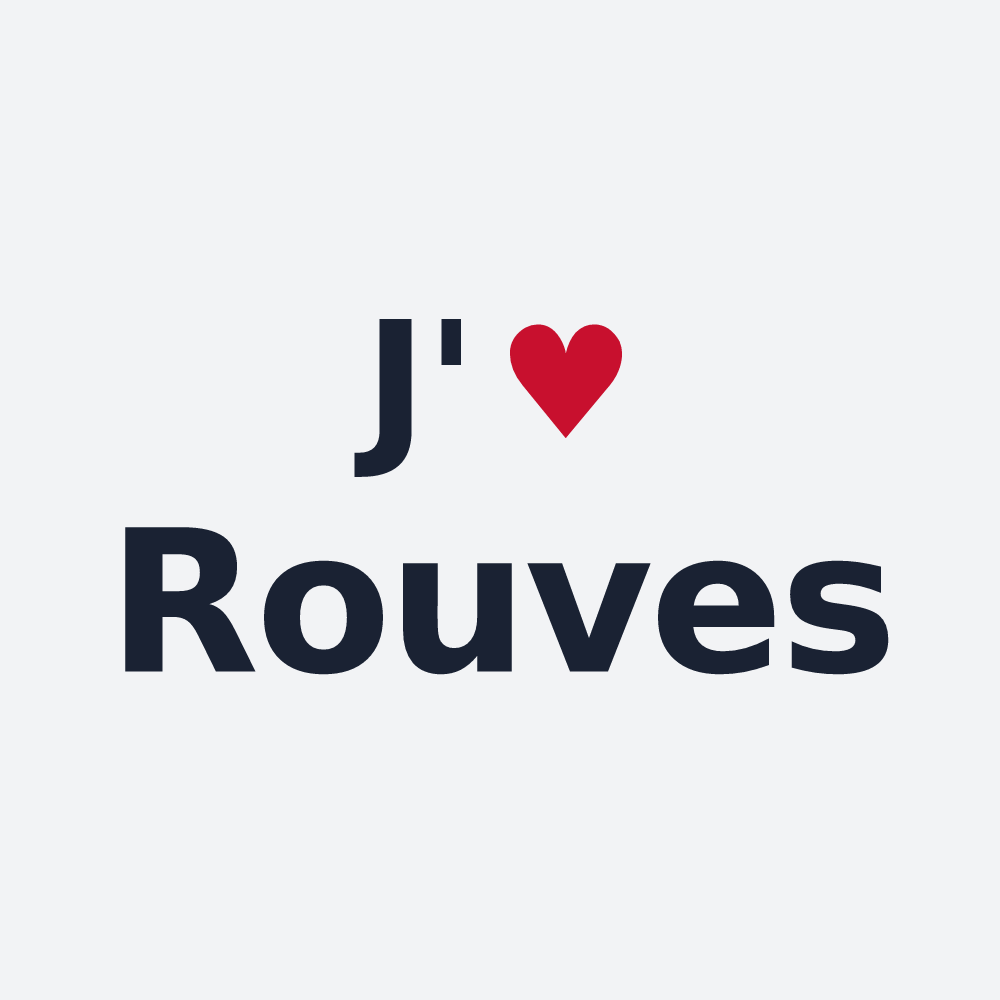 Poster personnalisé Rouves — design « J'aime Rouves » imprimé sur le poster
