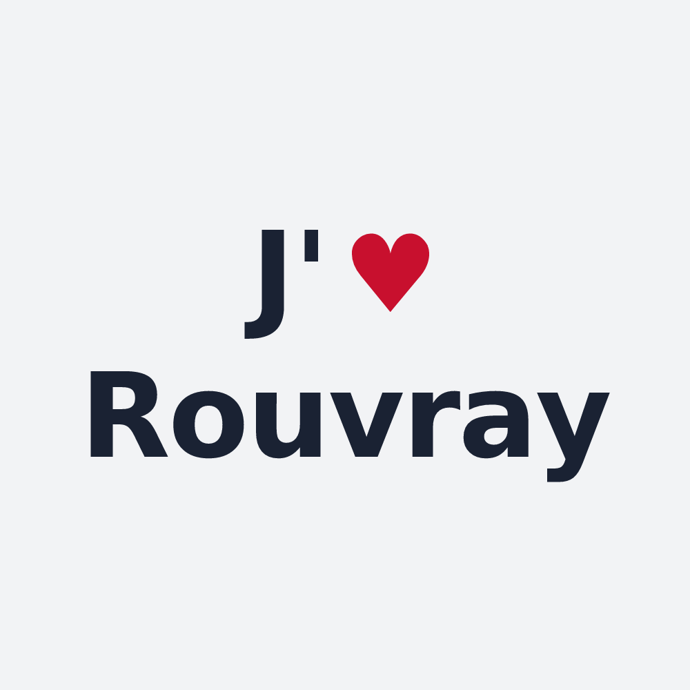 Poster personnalisé Rouvray — design J'aime Rouvray