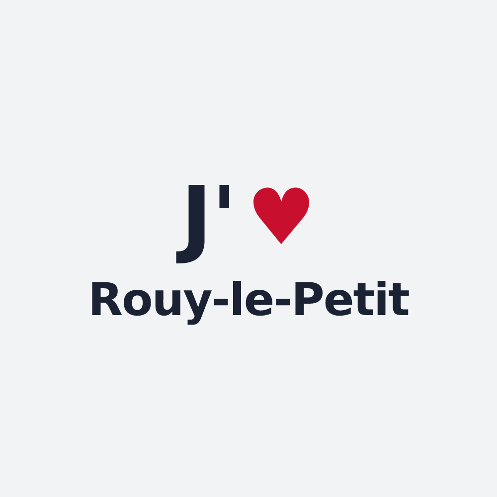 Poster personnalisé Rouy-le-Petit — design J'aime Rouy-le-Petit