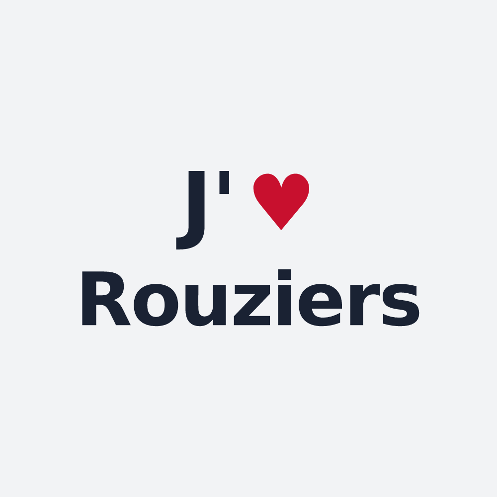 Poster personnalisé Rouziers — design J'aime Rouziers