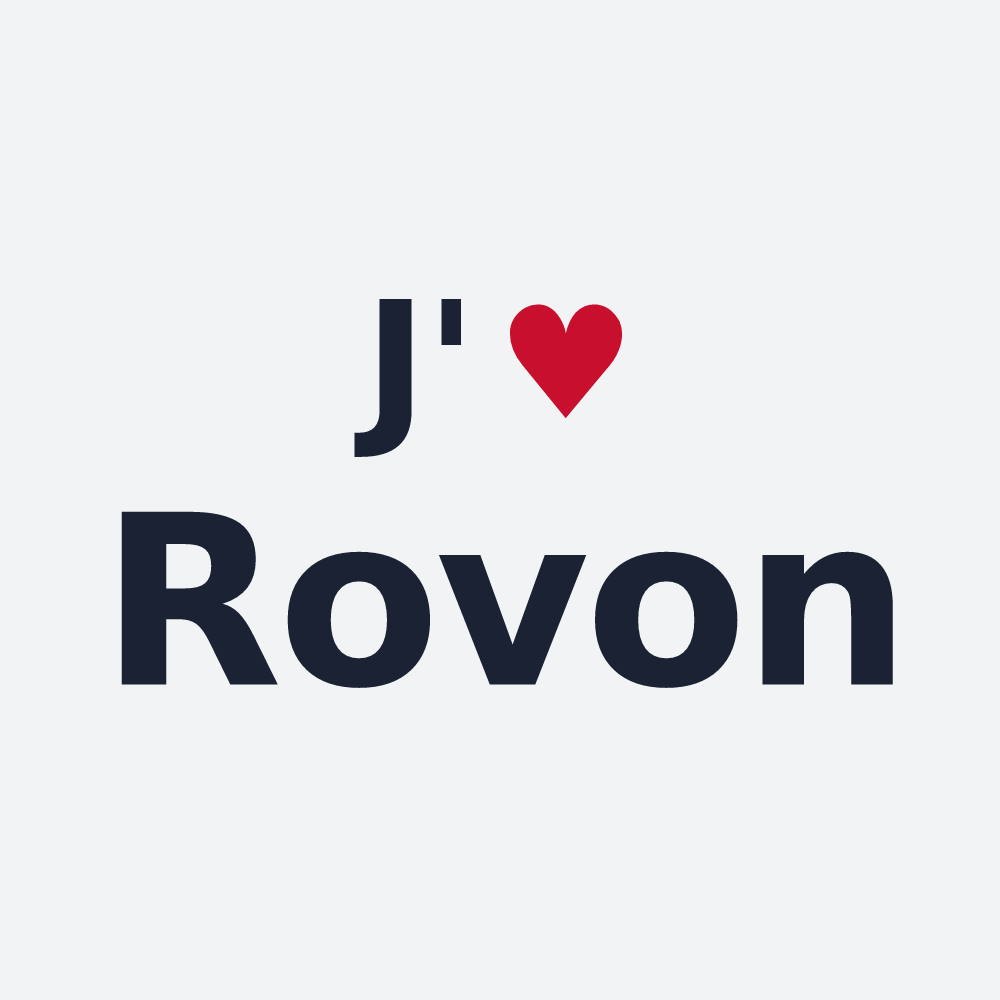 Poster personnalisé Rovon — design J'aime Rovon