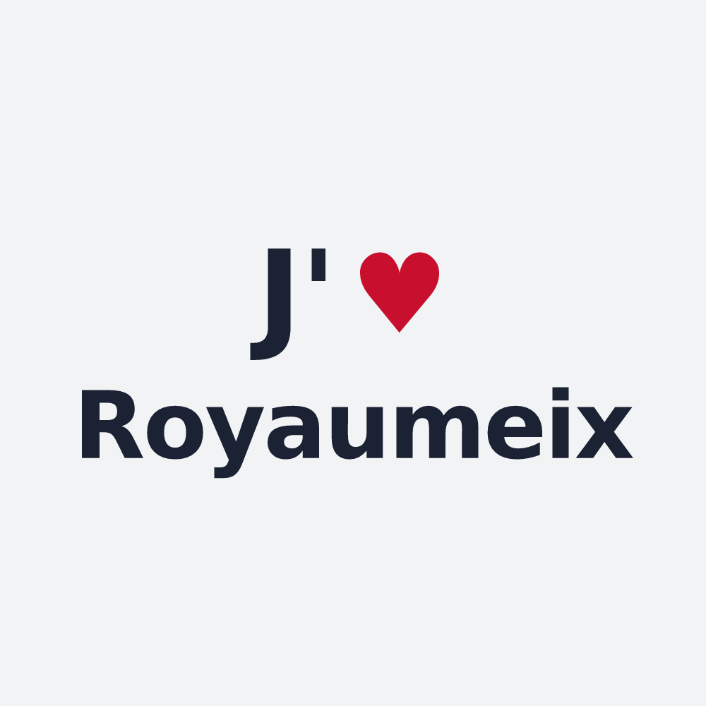 Poster personnalisé Royaumeix — design J'aime Royaumeix