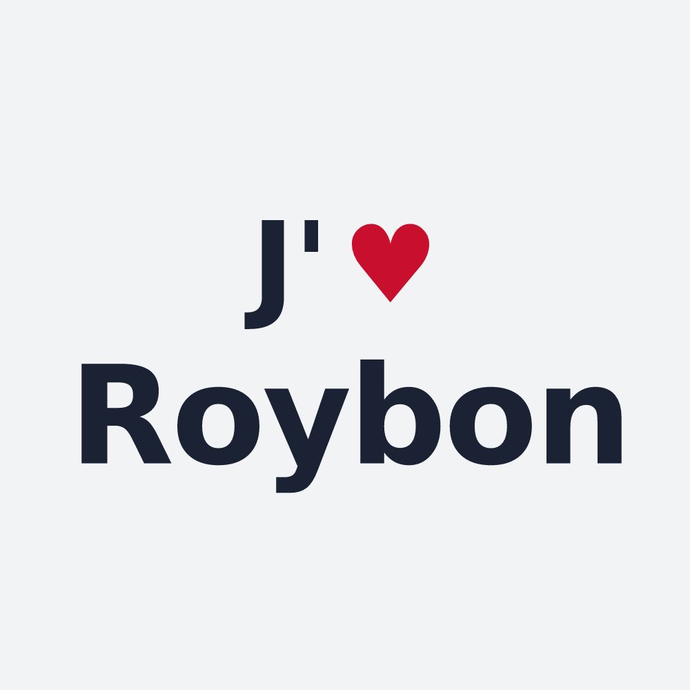 Poster personnalisé Roybon — design J'aime Roybon