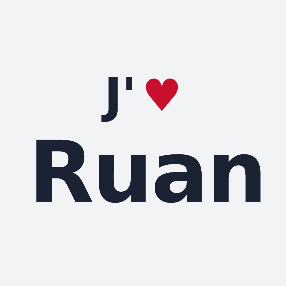 Poster personnalisé Ruan — design J'aime Ruan