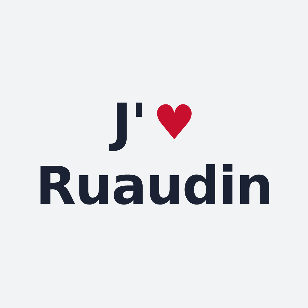 Poster personnalisé Ruaudin — design J'aime Ruaudin