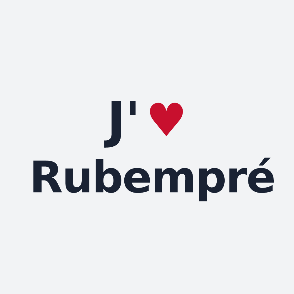 Poster personnalisé Rubempré — design J'aime Rubempré