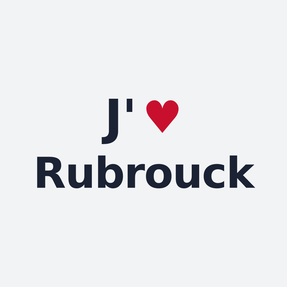 Poster personnalisé Rubrouck — design J'aime Rubrouck