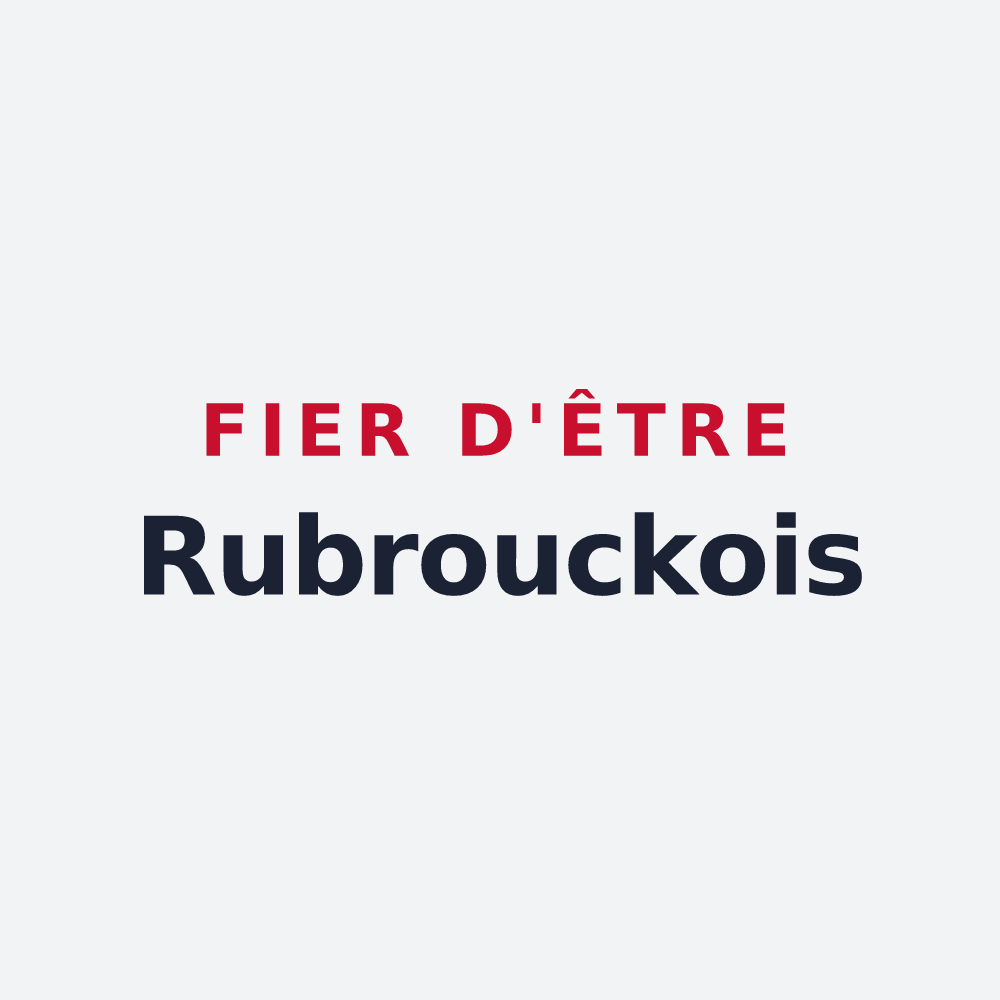 Poster « Fier d'être Rubrouckois » — design pour Rubrouck
