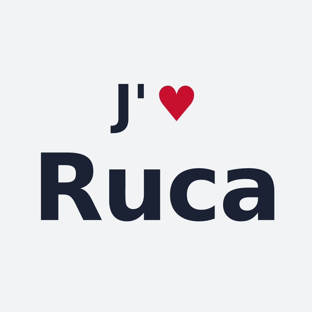 Poster personnalisé Ruca — design J'aime Ruca