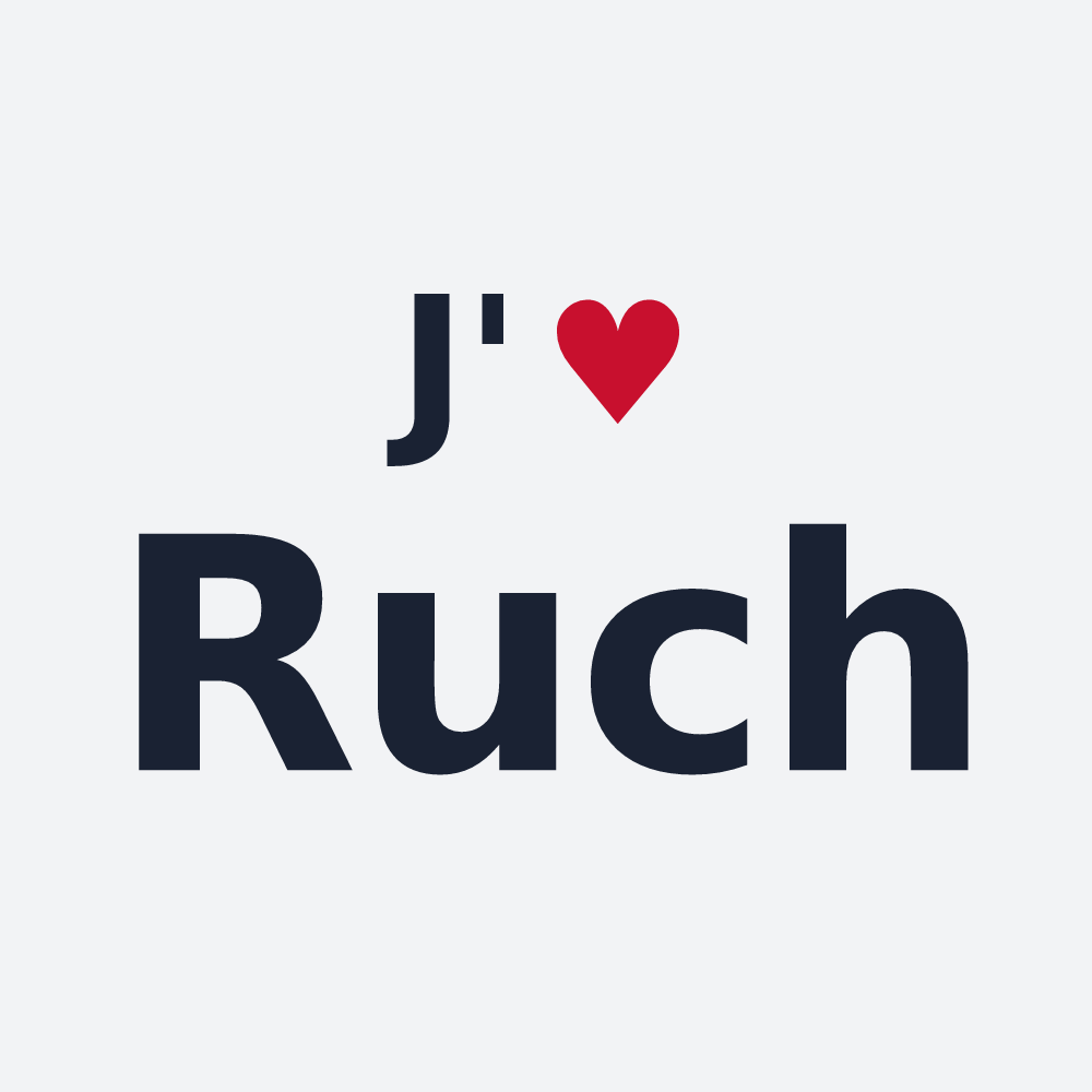 Poster personnalisé Ruch — design J'aime Ruch