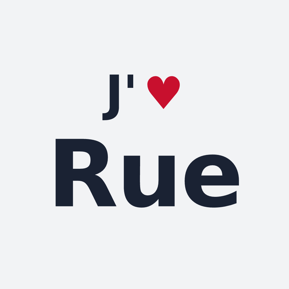 Poster personnalisé Rue — design J'aime Rue