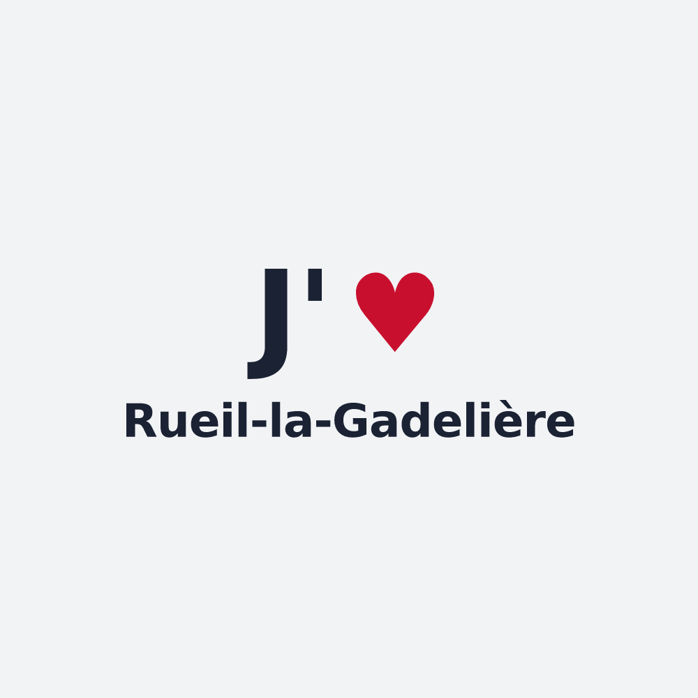 Poster personnalisé Rueil-la-Gadelière — design J'aime Rueil-la-Gadelière