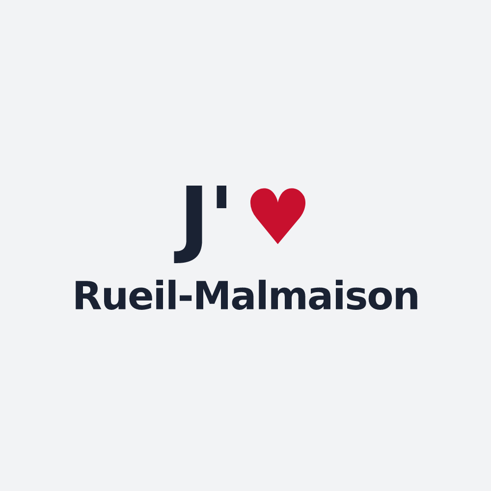 Poster personnalisé Rueil-Malmaison — design J'aime Rueil-Malmaison