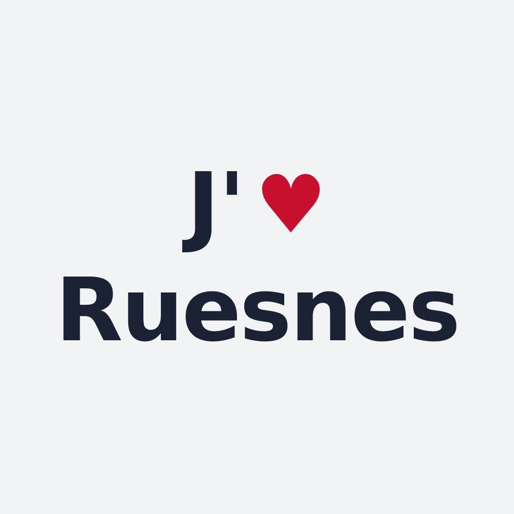 Poster personnalisé Ruesnes — design J'aime Ruesnes