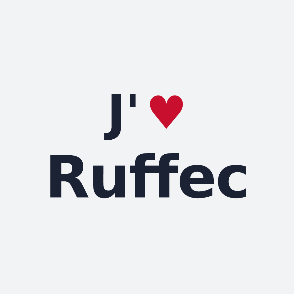 Poster personnalisé Ruffec — design J'aime Ruffec