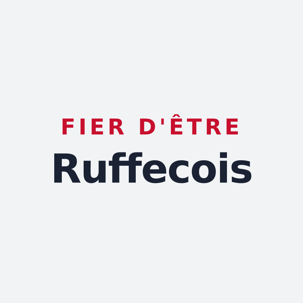 Poster « Fier d'être Ruffecois » — design pour Ruffec