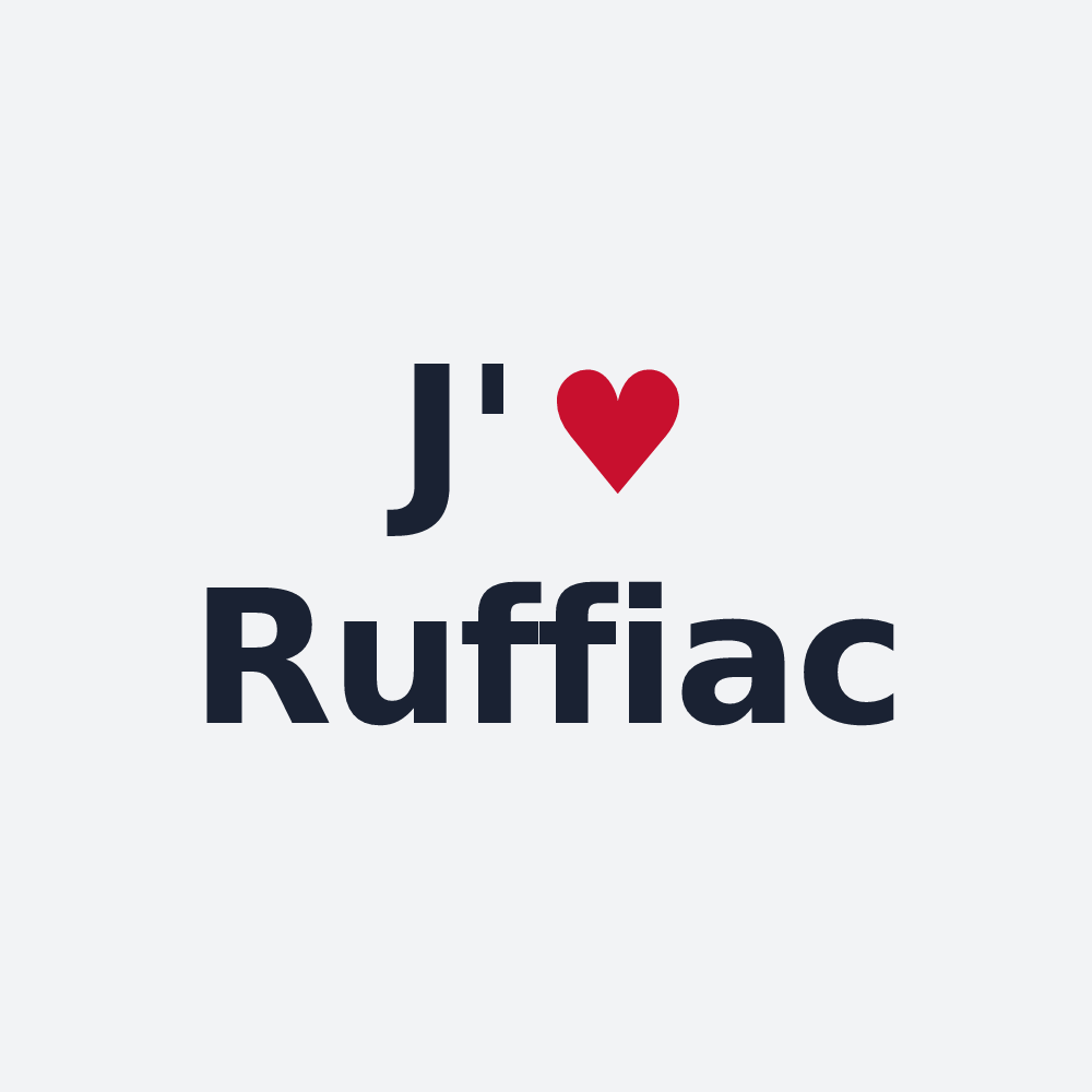 Poster personnalisé Ruffiac — design J'aime Ruffiac