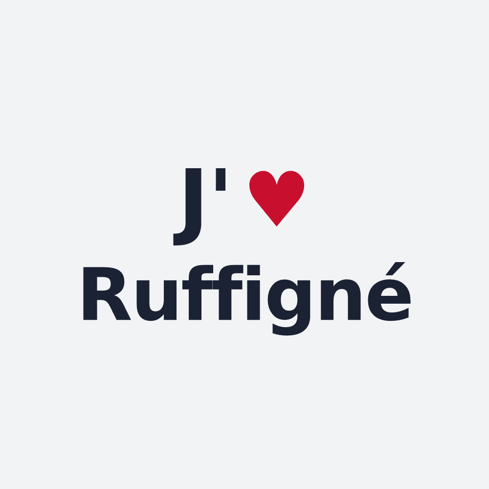 Poster personnalisé Ruffigné — design J'aime Ruffigné