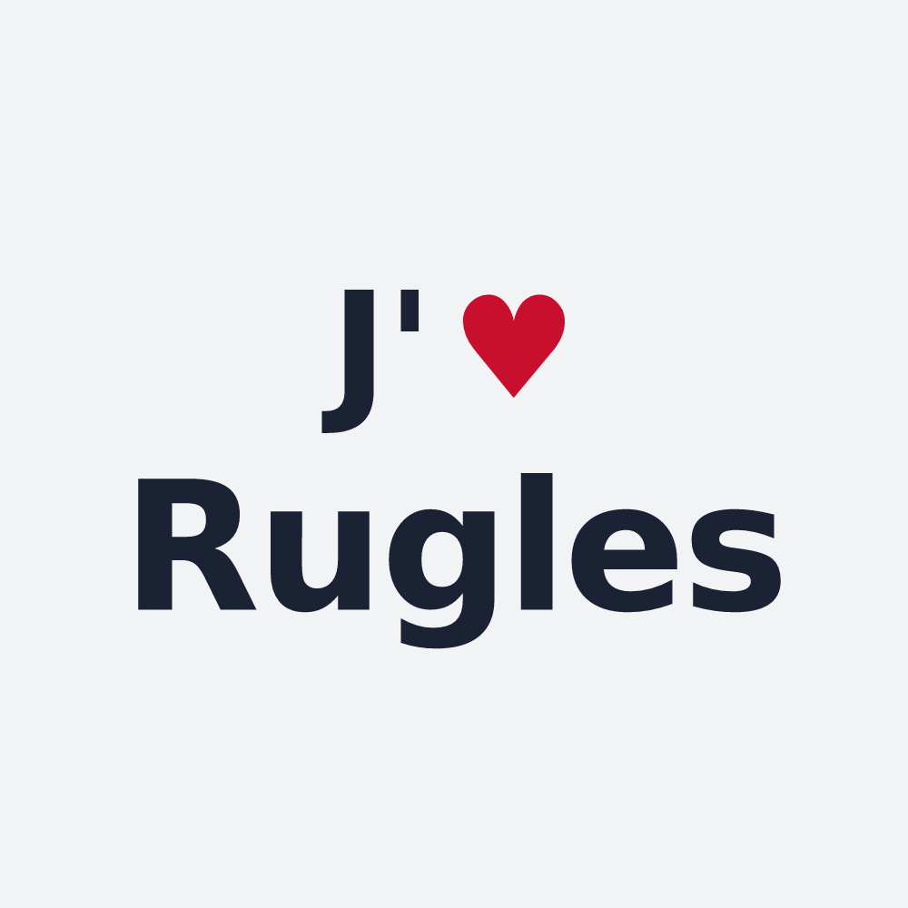 Poster personnalisé Rugles — design J'aime Rugles