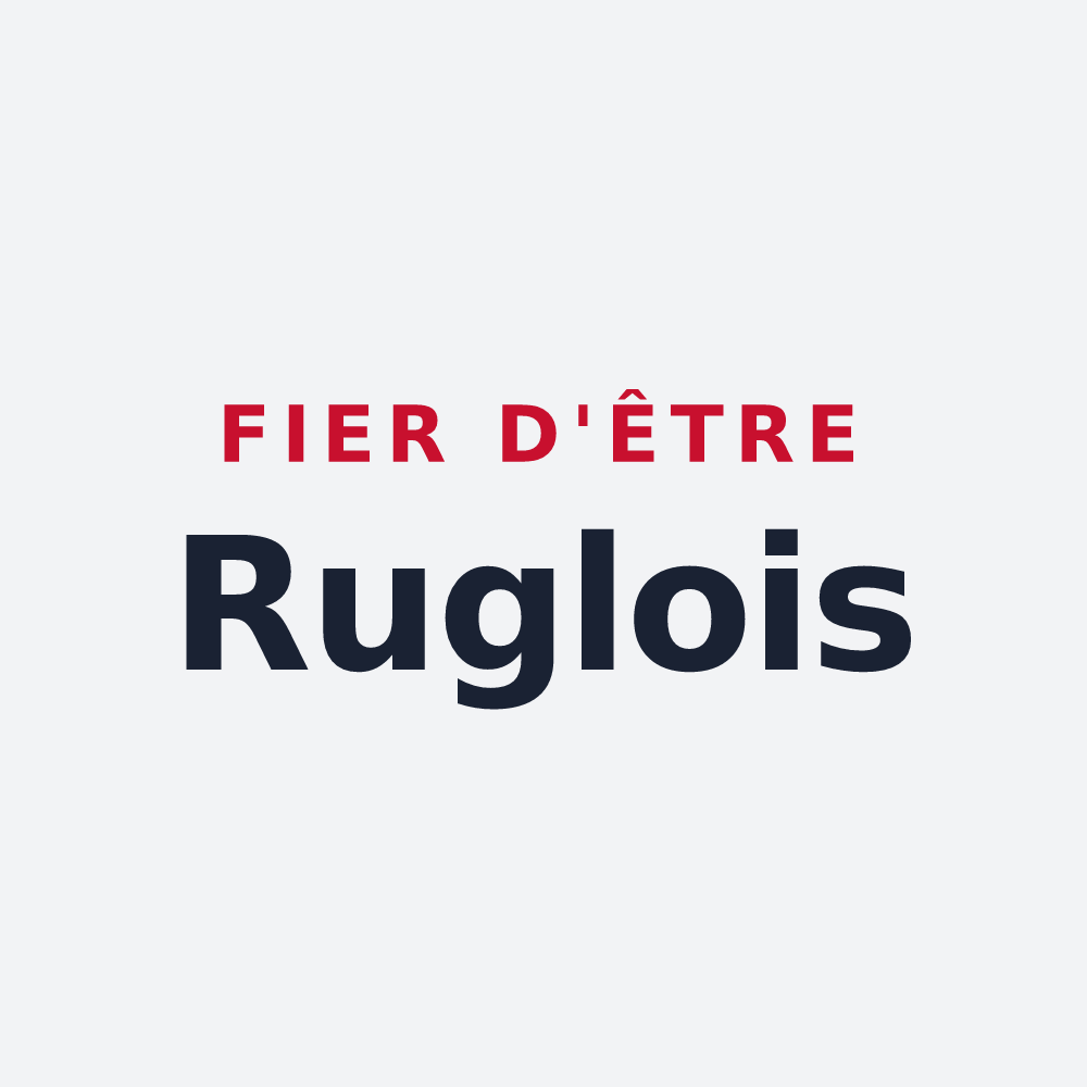 Poster « Fier d'être Ruglois » — design pour Rugles